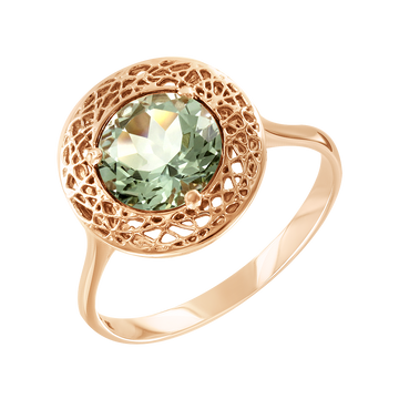 Damenring mit grünem Amethyst