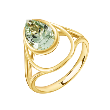 Damenring mit grünem Amethyst