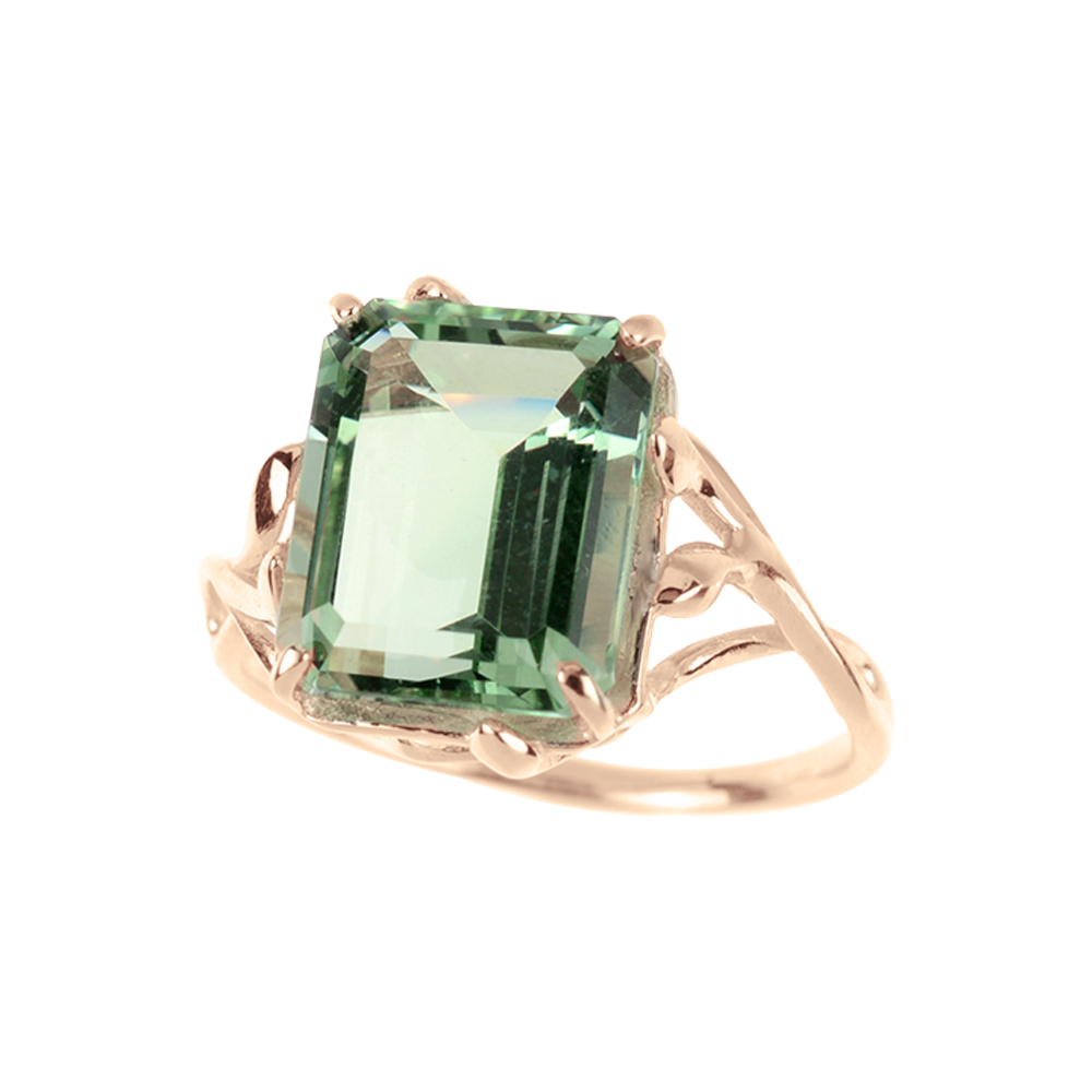 Damenring mit grünem Amethyst