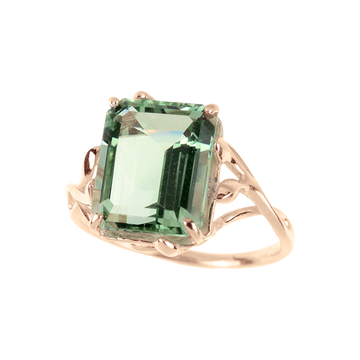 Damenring mit grünem Amethyst