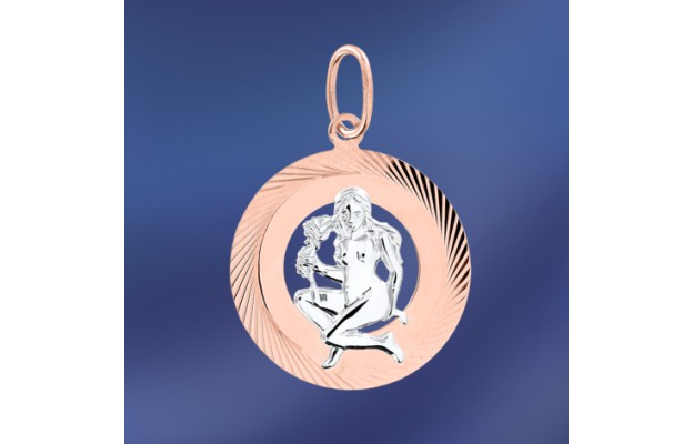 Anhänger, Jungfrau, Rot-/Weißgold