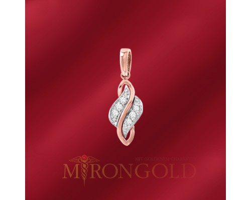 Anhänger, Rotgold, 585°, Brillant 0,014 ct. WSI