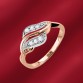 Damenring, Rotgold 585, Brillanten