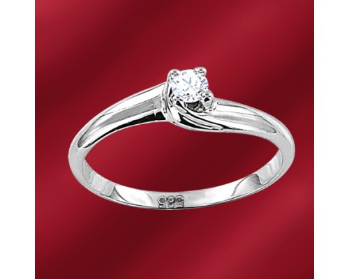 Damenring Weißgold mit Brillant