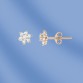 Ohrstecker, Rotgold, 585°, Zirkonia