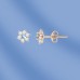 Ohrstecker, Rotgold, 585°, Zirkonia
