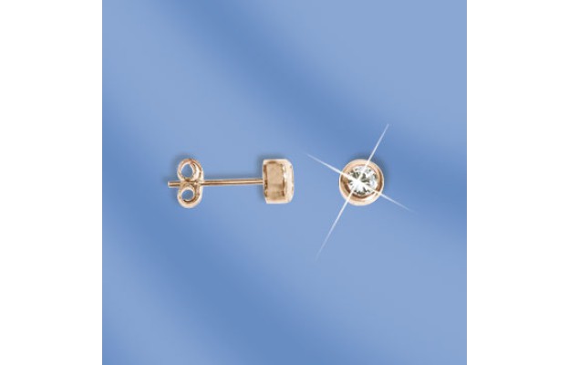 Ohrstecker, Rotgold, 585°, Zirkonia Ohrstecker, Rotgold, 585°, Zirkonia