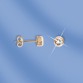 Ohrstecker, Rotgold, 585°, Zirkonia