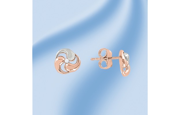 Ohrstecker, Rotgold 585°, Zirkonia Ohrstecker, Rotgold 585°, Zirkonia