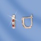 Ohrhänger, Rotgold, 585°, Zirkonia; Höhe ca. 11 mm