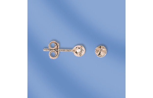Ohrstecker, Rotgold, 585°; Durchmesser ca. 4,5 mm 