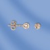 Ohrstecker, Rotgold, 585°; Durchmesser ca. 4,5 mm 