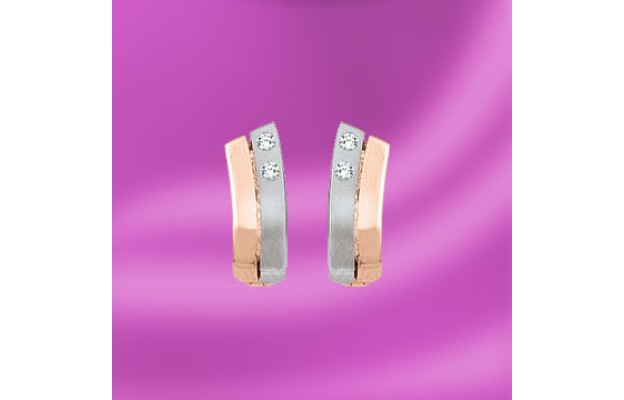 Ohrhänger, Rot-/Weißgold, 585° mit Brillant