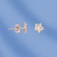 Ohrstecker, Rotgold, 585°, Zirkonia
