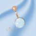 Bauchpiercing, 585°, Rotgold, Opal