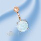 Bauchpiercing, 585°, Rotgold, Opal