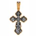 Kreuz massiv, Silber 925, vergoldet mit 999