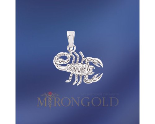 Anhänger, Silber, 925°, Skorpion 24.06 - 22.11; Höhe ca. 19 mm