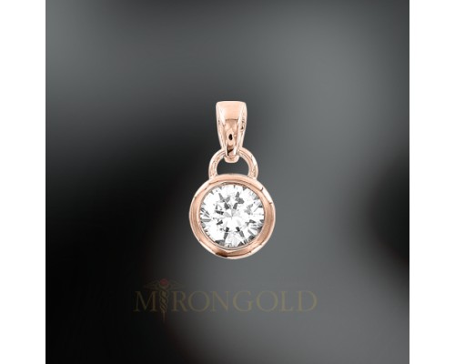 Anhänger Silber 925° Zirkonia, vergoldet