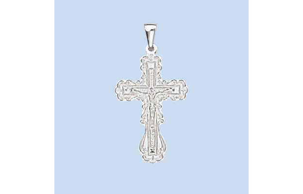 Anhänger, Silber, 925°; Höhe ca. 5 cm; спаси и сохрани
