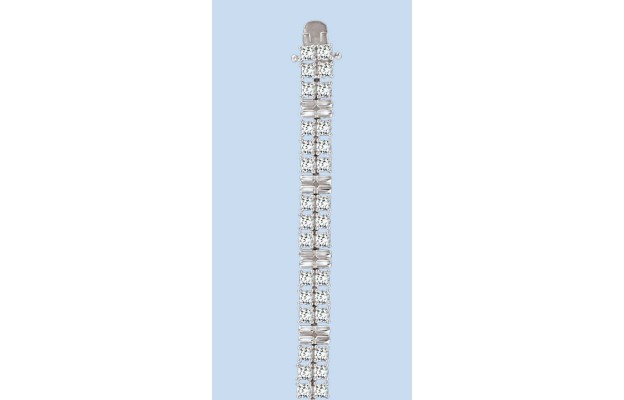 Armband, Silber, 925°, Zirkonia; Breite ca. 7 mm