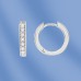 Ohrringe, Silber, 925°, Zirkonia; Durchmesser ca. 17 mm
