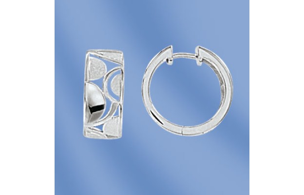 Ohrringe, Silber, 925°; Durchmesser ca. 18 mm