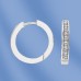 Ohrringe, Silber, 925°, Zirkonia; Durchmesser ca. 21 mm