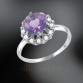 Damenring, Silber, 925°, Amethyst, Zirkonia