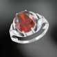 Damenring, Silber, 925°, Granat syn.