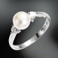 Damenring, Silber, 925°, Zirkonia, Perle